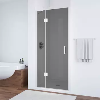 Душевая дверь в нишу Vegas-Glass AFP Novo 120x189 AFP NOVO 120 01 07 стекло графит, профиль белый