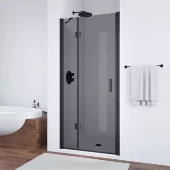 Душевая дверь в нишу Vegas-Glass AFP Novo 110x189 AFP NOVO 110 02М 07 стекло графит, профиль черный
