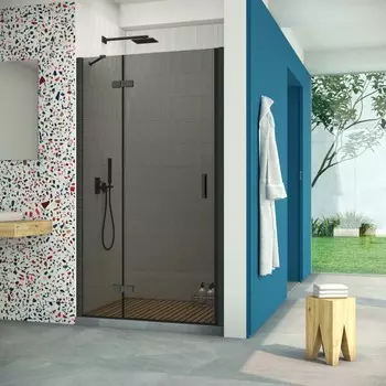 Душевая дверь в нишу Vegas-Glass AFP Retta 95x199 AFP Retta 95 02М 07 стекло графит, профиль черный