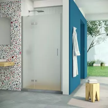 Душевая дверь в нишу Vegas-Glass AFP Retta 110x199 AFP Retta 110 07 10 стекло сатин, профиль матовый хром