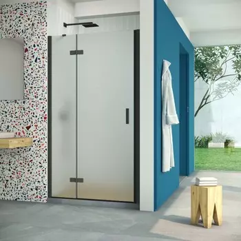 Душевая дверь в нишу Vegas-Glass AFP Retta 100x199 AFP Retta 100 02М 10 стекло сатин, профиль черный