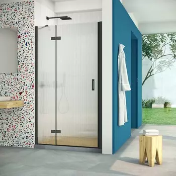 Душевая дверь в нишу Vegas-Glass AFP Retta 100x199 AFP Retta 100 02М Moru профиль черный