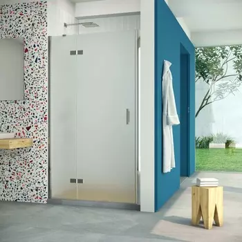 Душевая дверь в нишу Vegas-Glass AFP Retta 120x199 AFP Retta 120 08 10 стекло сатин, профиль глянцевый хром