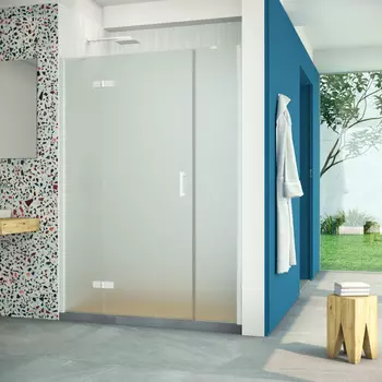 Душевая дверь в нишу Vegas-Glass AFP-F Retta 130x199 AFP-F Retta 130 01 10 стекло сатин, профиль белый