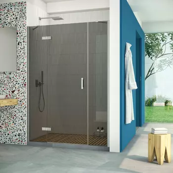 Душевая дверь в нишу Vegas-Glass AFP-F Retta 160x199 AFP-F Retta 160 07 07 стекло графит, профиль матовый хром