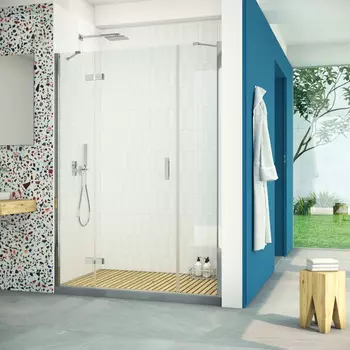 Душевая дверь в нишу Vegas-Glass AFP-F Retta 130x199 AFP-F Retta 130 08 crystalvision профиль глянцевый хром