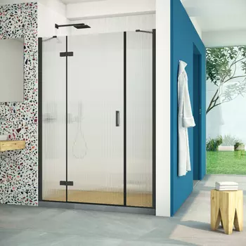 Душевая дверь в нишу Vegas-Glass AFP-F Retta 130x199 AFP-F Retta 130 02М Moru профиль черный