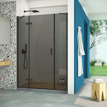 Душевая дверь в нишу Vegas-Glass AFP-F Retta 160x199 AFP-F Retta 160 02М 07 стекло графит, профиль черный