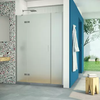 Душевая дверь в нишу Vegas-Glass AFP-F Retta 160x199 AFP-F Retta 160 07 10 стекло сатин, профиль матовый хром