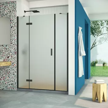 Душевая дверь в нишу Vegas-Glass AFP-F Retta 160x199 AFP-F Retta 160 02М 10 стекло сатин, профиль черный