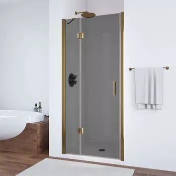 Душевая дверь в нишу Vegas-Glass AFP Novo 95x189 AFP NOVO 95 05 07 стекло графит, профиль бронза