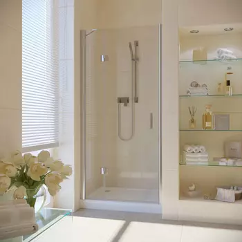 Душевая дверь в нишу Vegas-Glass AFP Lux 95x199 AFP LUX 95 08 01 стекло прозрачное, профиль глянцевый хром