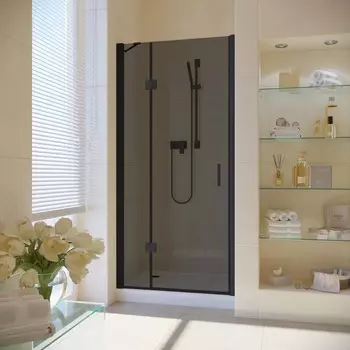 Душевая дверь в нишу Vegas-Glass AFP Lux 95x199 AFP LUX 95 02М 07 стекло графит, профиль черный