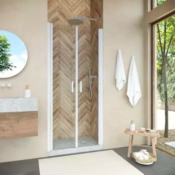 Душевая дверь в нишу Vegas-Glass Е2Р Novo 120x189 Е2Р NOVO 120 01 crystalvision профиль белый