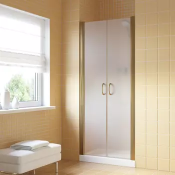 Душевая дверь в нишу Vegas-Glass Е2Р Lux 120x200 Е2Р LUX 120 05 10 стекло сатин, профиль бронза