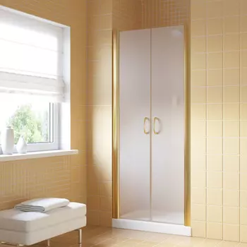 Душевая дверь в нишу Vegas-Glass Е2Р Lux 120x200 Е2Р LUX 120 09 10 стекло сатин, профиль глянцевое золото