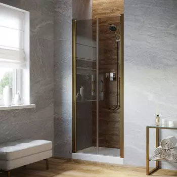 Душевая дверь в нишу Vegas-Glass Е2Р Lux 110x200 Е2Р LUX 110 05 07 стекло графит, профиль бронза