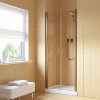 Душевая дверь в нишу Vegas-Glass Е2Р Lux 95x200 Е2Р LUX 95 05 01 стекло прозрачное, профиль бронза