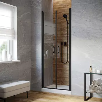 Душевая дверь в нишу Vegas-Glass Е2Р Lux 90x200 Е2Р LUX 90 02М crystalvision профиль черный