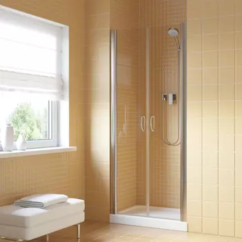 Душевая дверь в нишу Vegas-Glass Е2Р Lux 120x200 Е2Р LUX 120 08 crystalvision профиль глянцевый хром