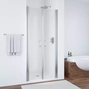 Душевая дверь в нишу Vegas-Glass Е2Р 100x189 Е2Р 100 08 01 стекло прозрачное, профиль глянцевый хром