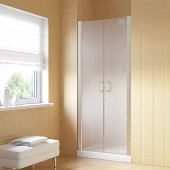 Душевая дверь в нишу Vegas-Glass Е2Р Lux 100x200 Е2Р LUX 100 07 10 стекло сатин, профиль матовый хром