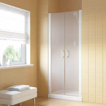 Душевая дверь в нишу Vegas-Glass Е2Р Lux 110x200 Е2Р LUX 110 01 10 стекло сатин, профиль белый