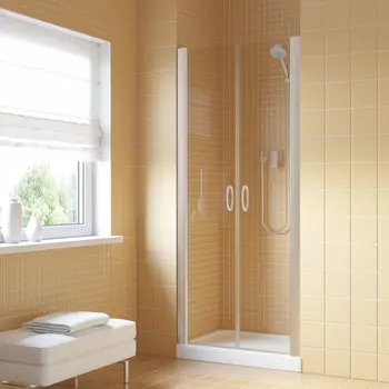 Душевая дверь в нишу Vegas-Glass Е2Р Lux 110x200 Е2Р LUX 110 07 crystalvision профиль матовый хром