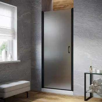 Душевая дверь в нишу Vegas-Glass EP Lux 95x199 EP LUX 95 02М 10 стекло сатин, профиль черный