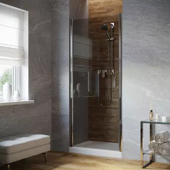 Душевая дверь в нишу Vegas-Glass EP Lux 85x199 EP LUX 85 08 07 стекло графит, профиль глянцевый хром