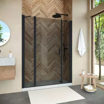 Душевая дверь в нишу Vegas-Glass EP-2F Novo 190x200 EP-2F NOVO h2000 190 02М 07 стекло графит, профиль черный