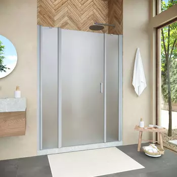 Душевая дверь в нишу Vegas-Glass EP-2F Novo 195x200 EP-2F NOVO h2000 195 07 10 стекло сатин, профиль матовый хром