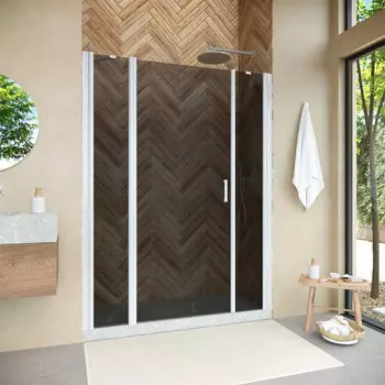 Душевая дверь в нишу Vegas-Glass EP-2F Novo 200x200 EP-2F NOVO h2000 200 01 07 стекло графит, профиль белый