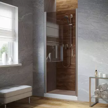 Душевая дверь в нишу Vegas-Glass EP Lux 85x199 EP LUX 85 07 05 стекло бронза, профиль матовый хром