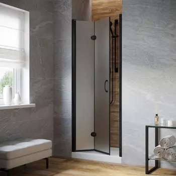 Душевая дверь в нишу Vegas-Glass GPS Lux 75x199 GPS LUX 75 02М 10 стекло сатин, профиль черный