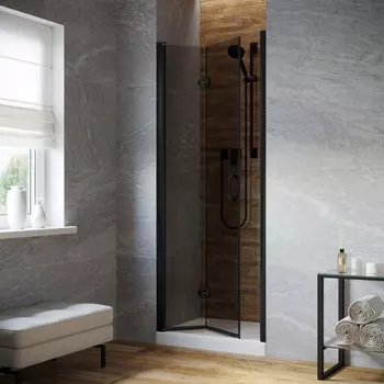 Душевая дверь в нишу Vegas-Glass GPS Lux 75x199 GPS LUX 75 02М 07 стекло графит, профиль черный