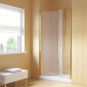 Душевая дверь в нишу Vegas-Glass GPS Lux 95x199 GPS LUX 95 09 10 стекло сатин, профиль глянцевое золото