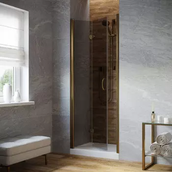 Душевая дверь в нишу Vegas-Glass GPS Lux 75x199 GPS LUX 75 05 07 стекло графит, профиль бронза
