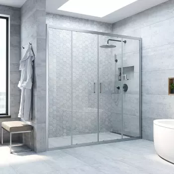 Душевая дверь в нишу Vegas-Glass Z2P Novo h2000 220x200 Z2P NOVO h2000 220 07 01 стекло прозрачное, профиль матовый хром