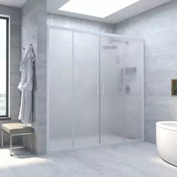 Душевая дверь в нишу Vegas-Glass Z2P Novo h2000 220x200 Z2P NOVO h2000 220 01 10 стекло сатин, профиль белый