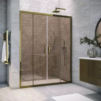 Душевая дверь в нишу Vegas-Glass Z2P Tur Novo 210x200 Z2P TUR NOVO 210 05 05 стекло бронза, профиль бронза