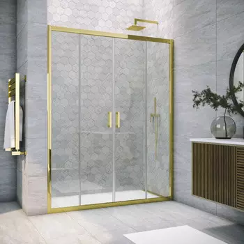 Душевая дверь в нишу Vegas-Glass Z2P Tur Novo 210x200 Z2P TUR NOVO 210 09 crystalvision профиль глянцевое золото