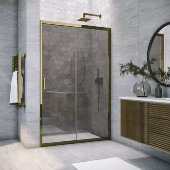 Душевая дверь в нишу Vegas-Glass ZP Tur Novo 150x200 ZP TUR NOVO 150 05 07 стекло графит, профиль бронза