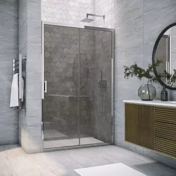 Душевая дверь в нишу Vegas-Glass ZP Tur Novo 170x200 ZP TUR NOVO 170 08 07 стекло графит, профиль глянцевый хром