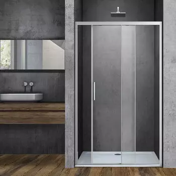 Душевая дверь в нишу Vincea Soft 150х195 VDS-3SO150CL профиль хром, стекло прозрачное