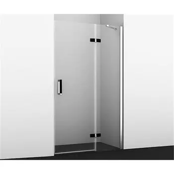 Душевая дверь в нишу Wasserkraft Aller 10H05RBLACK стекло прозрачное, профиль хром, петли черные