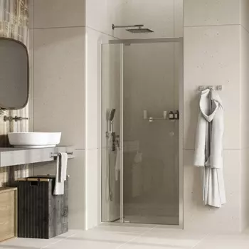 Душевая дверь Wasserkraft Aula 11P 90x190 11P04 стекло прозрачное, профиль хром