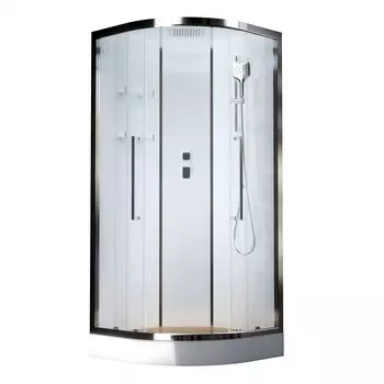 Душевая кабина Acquazzone Bogema 100x100, стекло прозрачное, профиль хром