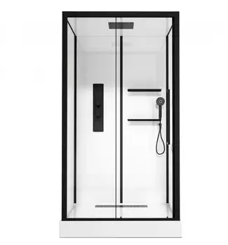 Душевая кабина Acquazzone Viktoria 115х90 115SL BLACK стекло прозрачное, профиль черный