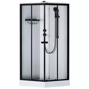 Душевая кабина Am.Pm X-Joy 90x90 W94C-403-090BT стекло прозрачное, профиль черный